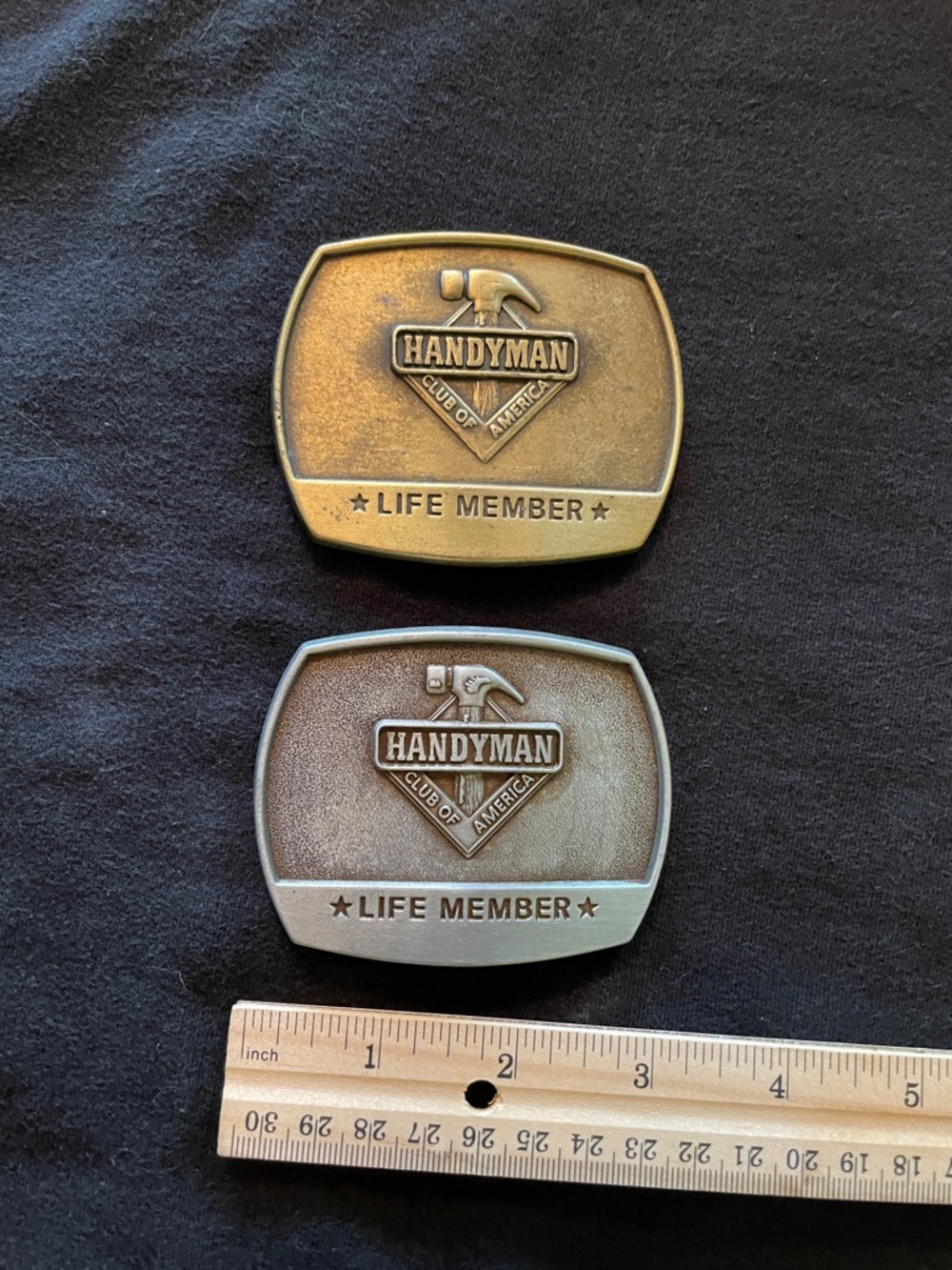 Set of 2 Vintage Handyman Belt Buckles